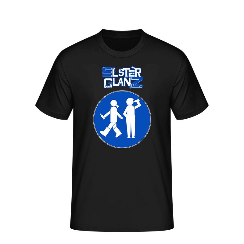 Kloschild - T-Shirt Schwarz